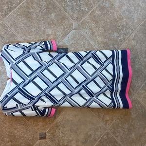 Vince Camuto white navy gray pink dress - NWT